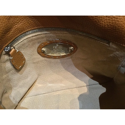 Pre-owned Fendi Baguette Camel Leather Handbag