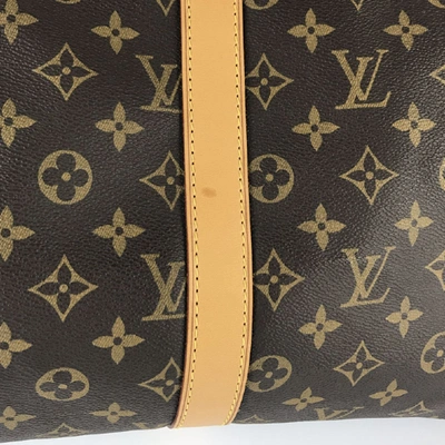 Pre-owned Louis Vuitton Keepall Brown Cloth Travel Bag