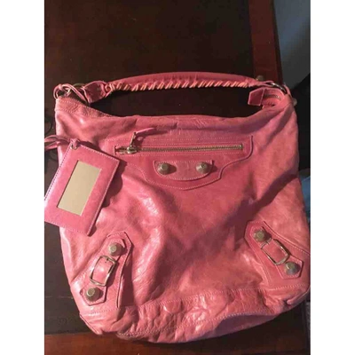 Pre-owned Balenciaga Day  Leather Crossbody Bag In Pink