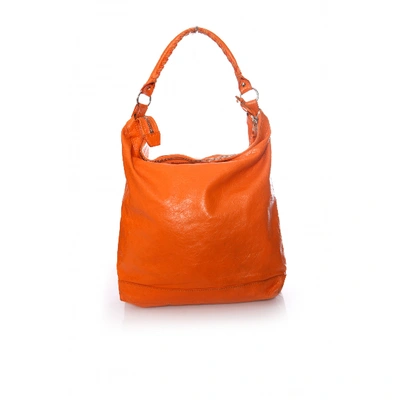 Pre-owned Balenciaga Day  Orange Leather Handbag
