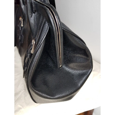 Pre-owned S.t. Dupont Black Patent Leather Handbag