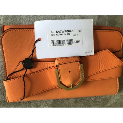 Pre-owned Viktor & Rolf Leather Handbag In Orange