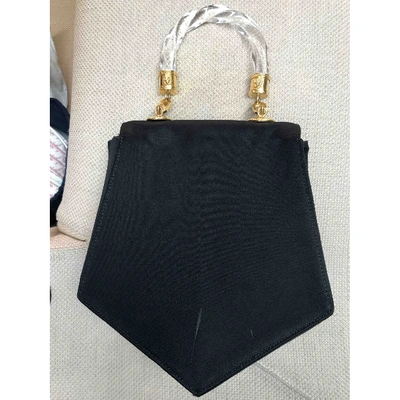 Pre-owned Versus Cloth Handbag In Black