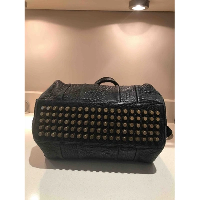 Pre-owned Alexander Wang Rocco Leather Crossbody Bag In Black