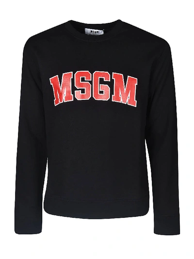 Shop Msgm Logo Printed Sweatshirt