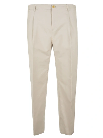 Shop Dior Buttoned Trousers In Off-white