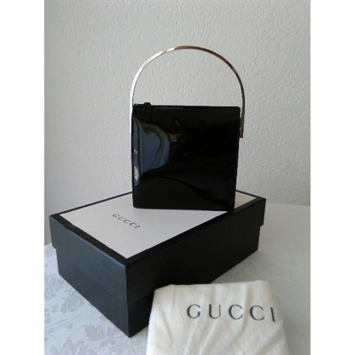 Pre-owned Gucci Guccy Minibag Patent Leather Handbag In Black