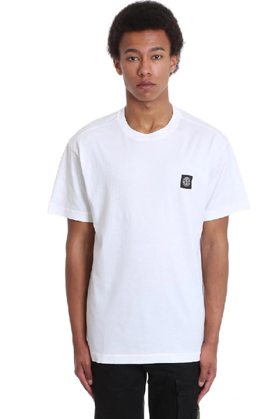 Shop Stone Island T-shirt In White Cotton