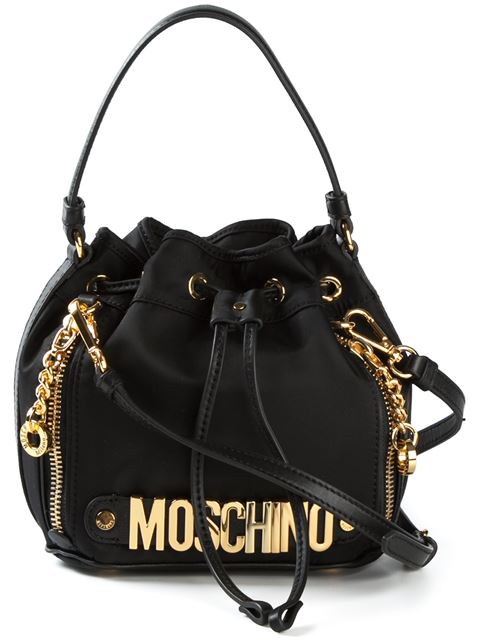 moschino nylon bucket bag