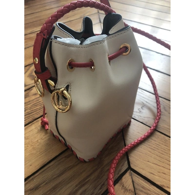 Pre-owned Fendi Mon Trésor Leather Handbag In Pink