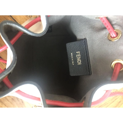 Pre-owned Fendi Mon Trésor Leather Handbag In Pink