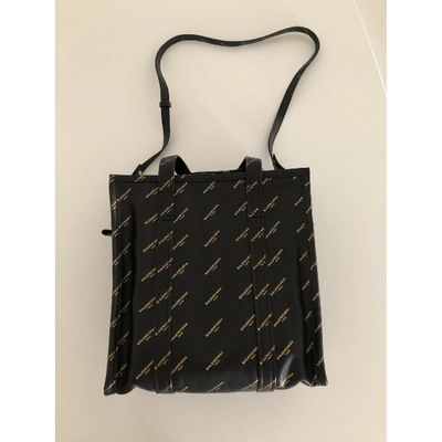 Pre-owned Balenciaga Bazar Bag Black Leather Handbag
