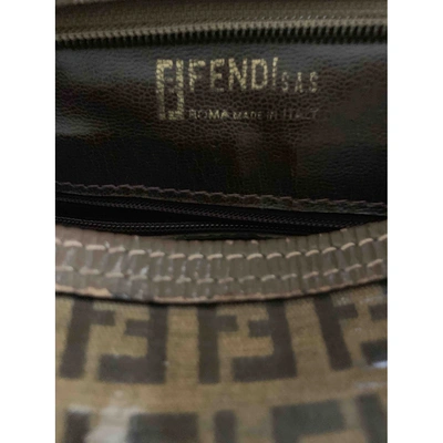 Pre-owned Fendi Cloth Handbag In Khaki