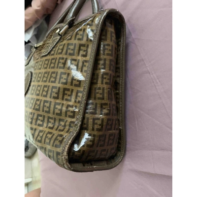 Pre-owned Fendi Cloth Handbag In Khaki