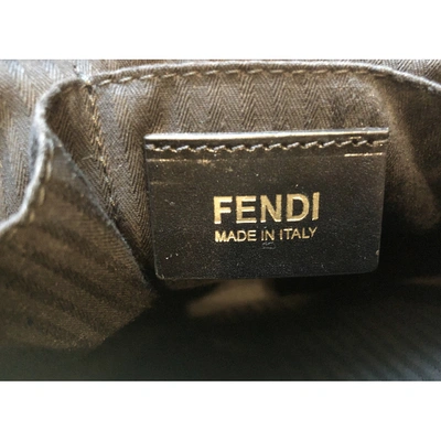 Pre-owned Fendi 2jours Leather Handbag In Black