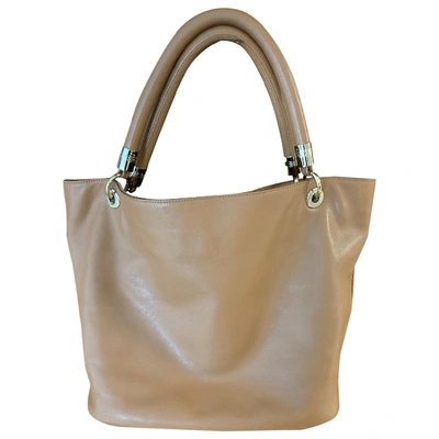 Pre-owned Lancel French Flair Camel Leather Handbag | ModeSens