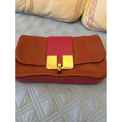 Pre-owned Marc Jacobs Leather Clutch Bag In Brown