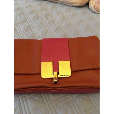 Pre-owned Marc Jacobs Leather Clutch Bag In Brown