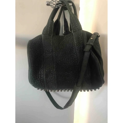 Pre-owned Alexander Wang Rocco Leather Bag In Green