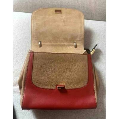 Pre-owned Fendi Leather Handbag In Red