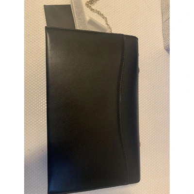 Pre-owned Emporio Armani Black Leather Clutch Bag