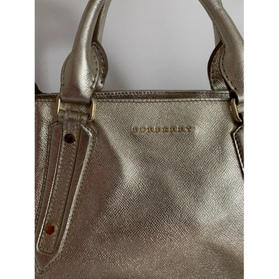 Pre-owned Burberry Leather Crossbody Bag In Gold