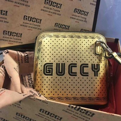 Pre-owned Gucci Guccy Minibag Gold Leather Handbag