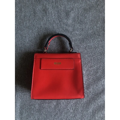 Pre-owned Msgm Leather Handbag In Red