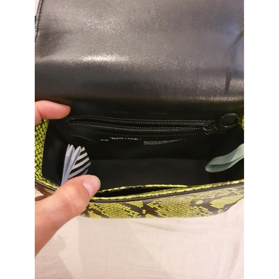 Pre-owned Off-white Binder Green Leather Handbag