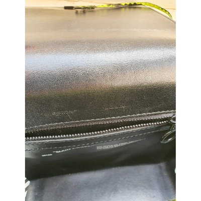 Pre-owned Off-white Binder Green Leather Handbag