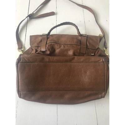 Pre-owned Mulberry Alexa Leather Satchel In Brown