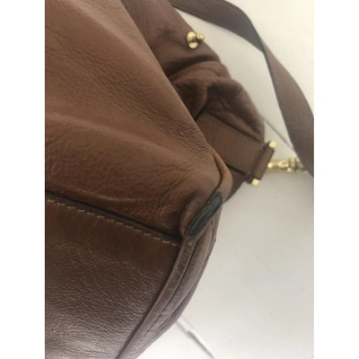 Pre-owned Mulberry Alexa Leather Satchel In Brown