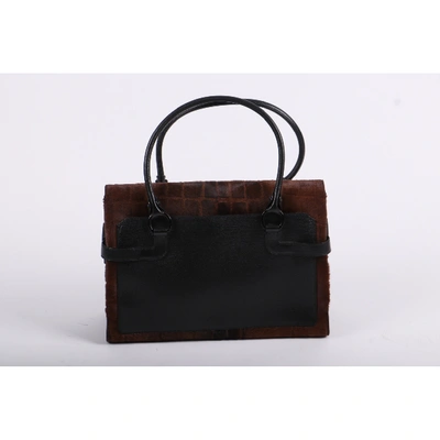 Pre-owned Ferragamo Brown Fur Handbag