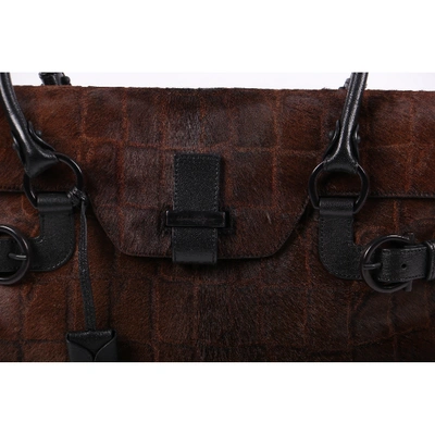 Pre-owned Ferragamo Brown Fur Handbag