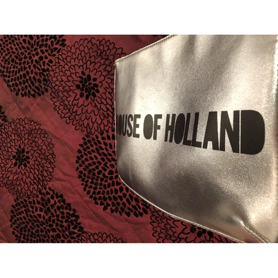 Pre-owned House Of Holland Silver Leather Clutch Bag