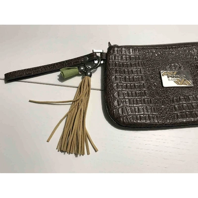 Pre-owned Pinko Clutch Bag In Khaki