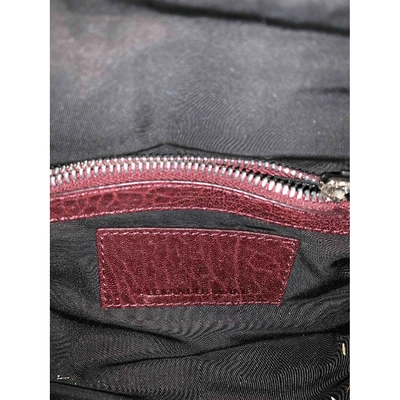 Pre-owned Alexander Wang Rocco Leather Crossbody Bag In Burgundy