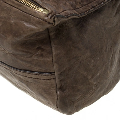 Pre-owned Givenchy Pandora Brown Leather Handbag