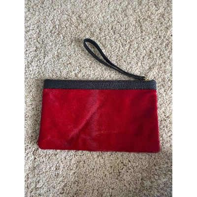 Pre-owned Bric's Pony-style Calfskin Handbag In Red