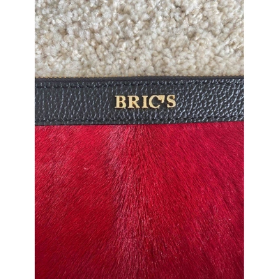 Pre-owned Bric's Pony-style Calfskin Handbag In Red