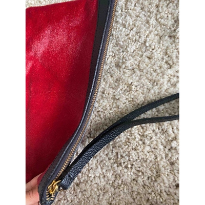 Pre-owned Bric's Pony-style Calfskin Handbag In Red