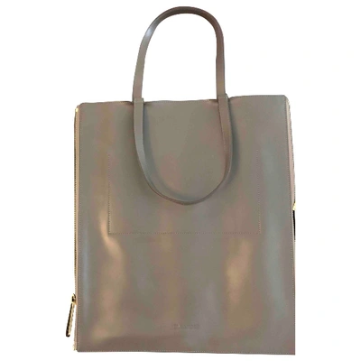 Pre-owned Jil Sander Leather Handbag In Beige