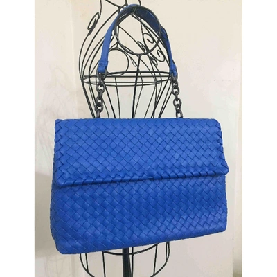 Pre-owned Bottega Veneta Olimpia Blue Leather Backpack