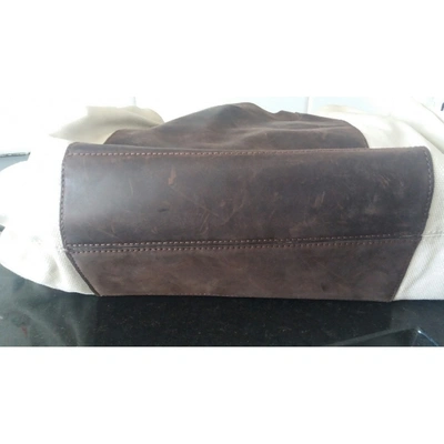 Pre-owned Calvin Klein Beige Leather Handbag