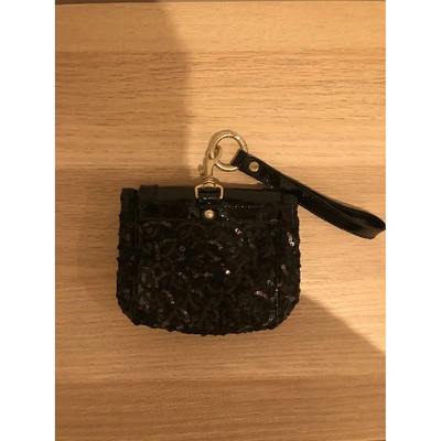 Pre-owned Emporio Armani Black Patent Leather Clutch Bag
