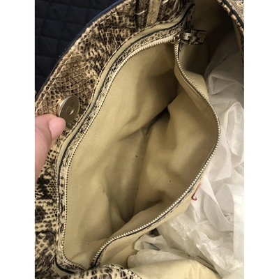 Pre-owned Valentino Garavani Beige Python Handbag