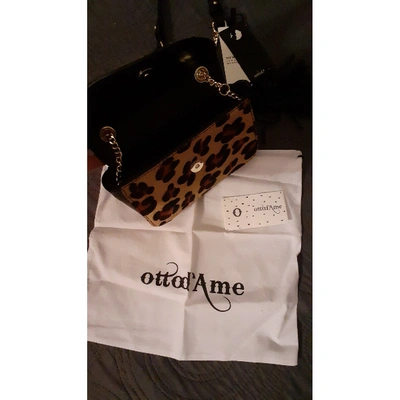 Pre-owned Ottod'ame Black Pony-style Calfskin Clutch Bag