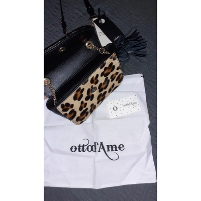 Pre-owned Ottod'ame Black Pony-style Calfskin Clutch Bag