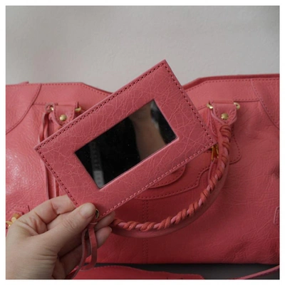 Pre-owned Balenciaga Part Time Leather Crossbody Bag In Pink