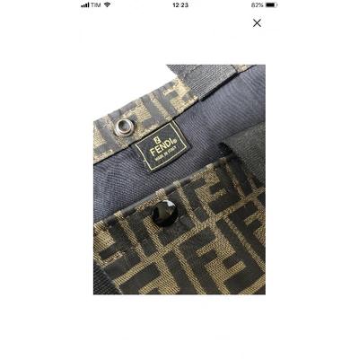 Pre-owned Fendi Brown Cloth Travel Bag